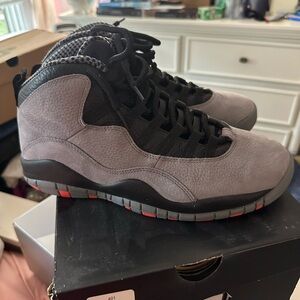 Men's Gray and Black High-Top Sneakers